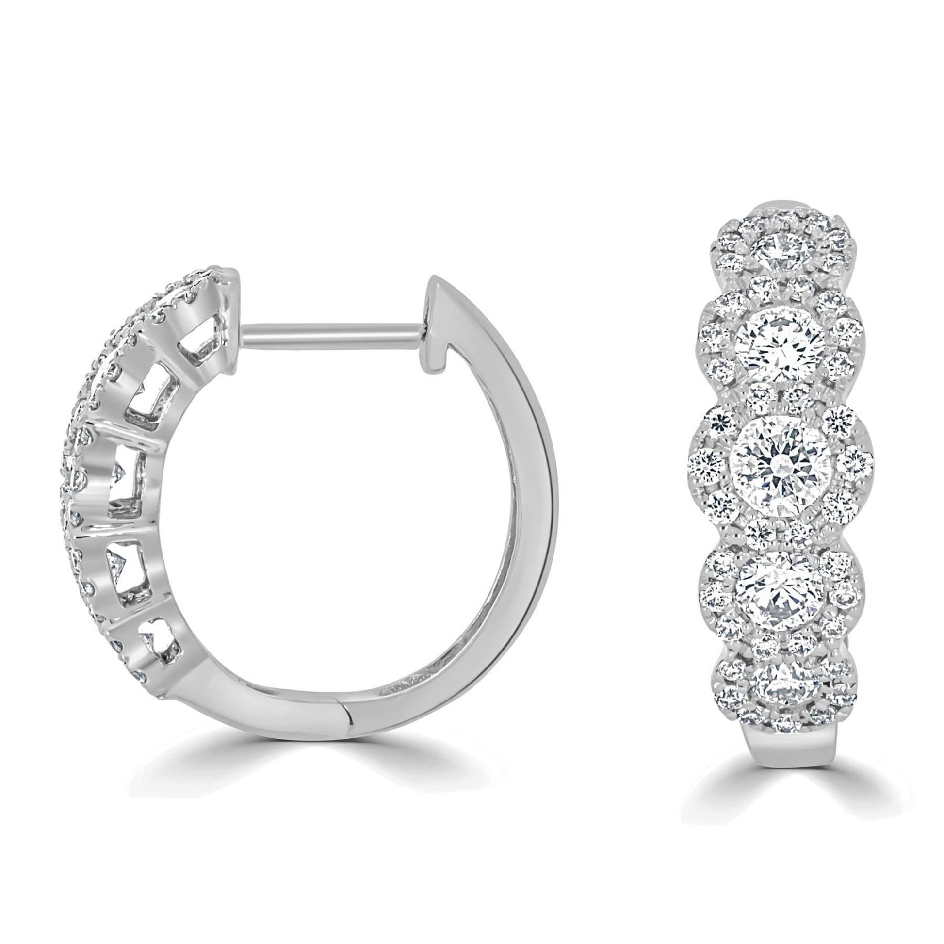 Halo Diamond Hoop Earring - Rosendorff Diamond Jewellers