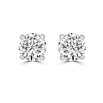 Timeless Diamond Earrings 1.40tcw | White Gold (4 claw) - Rosendorff Diamond Jewellers