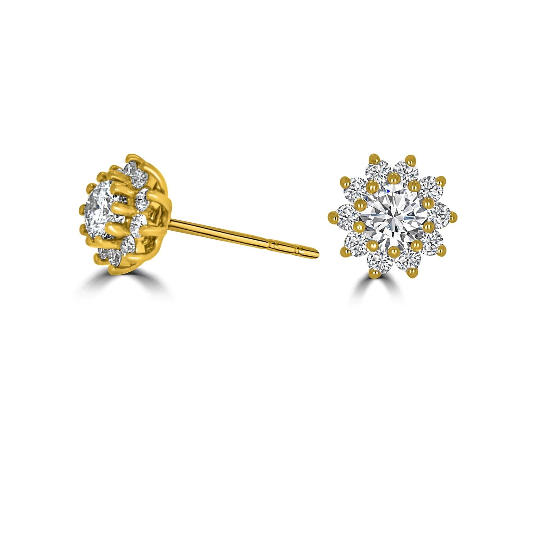 Star Halo Diamond Earrings - Rosendorff Diamond Jewellers