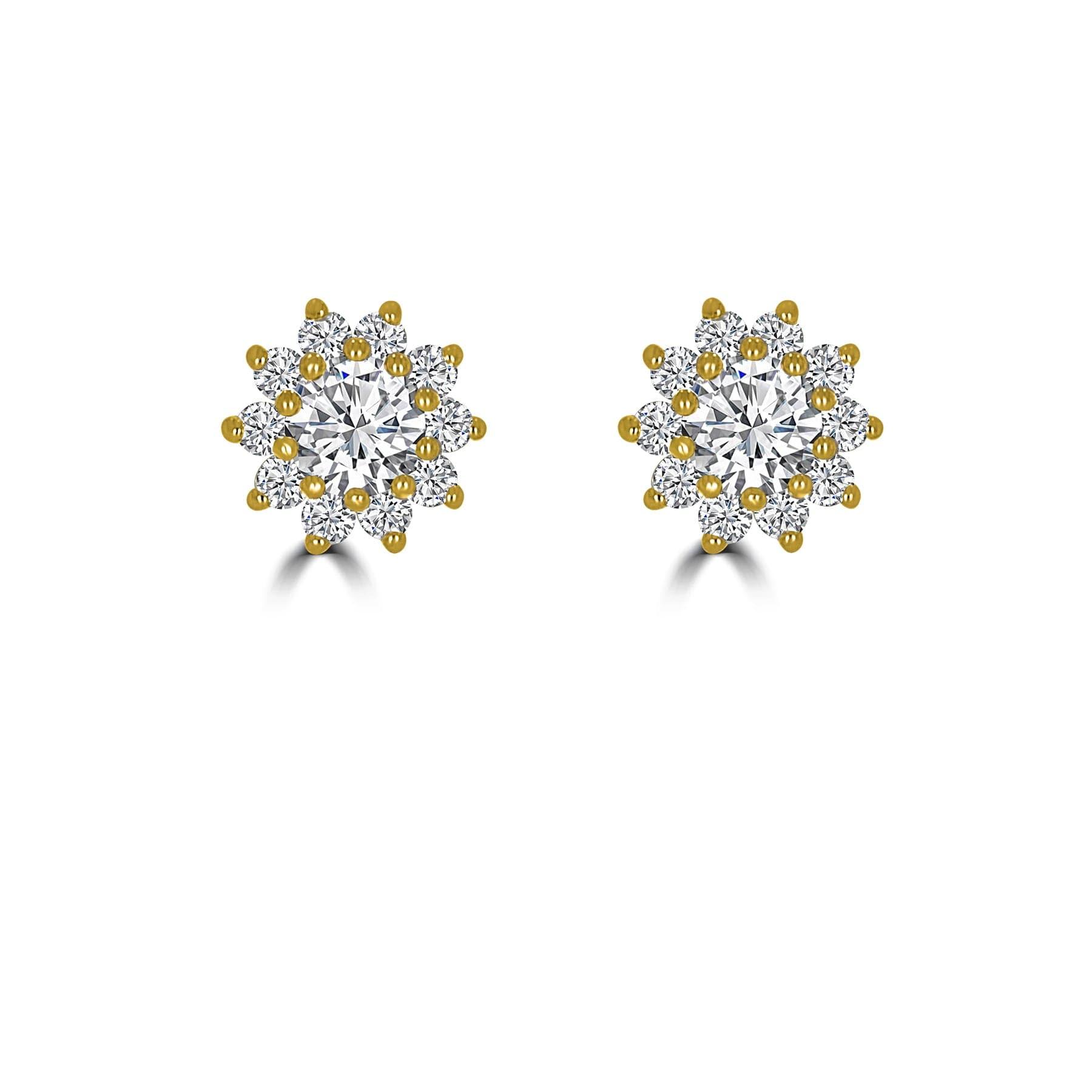 Star Halo Diamond Earrings - Rosendorff Diamond Jewellers