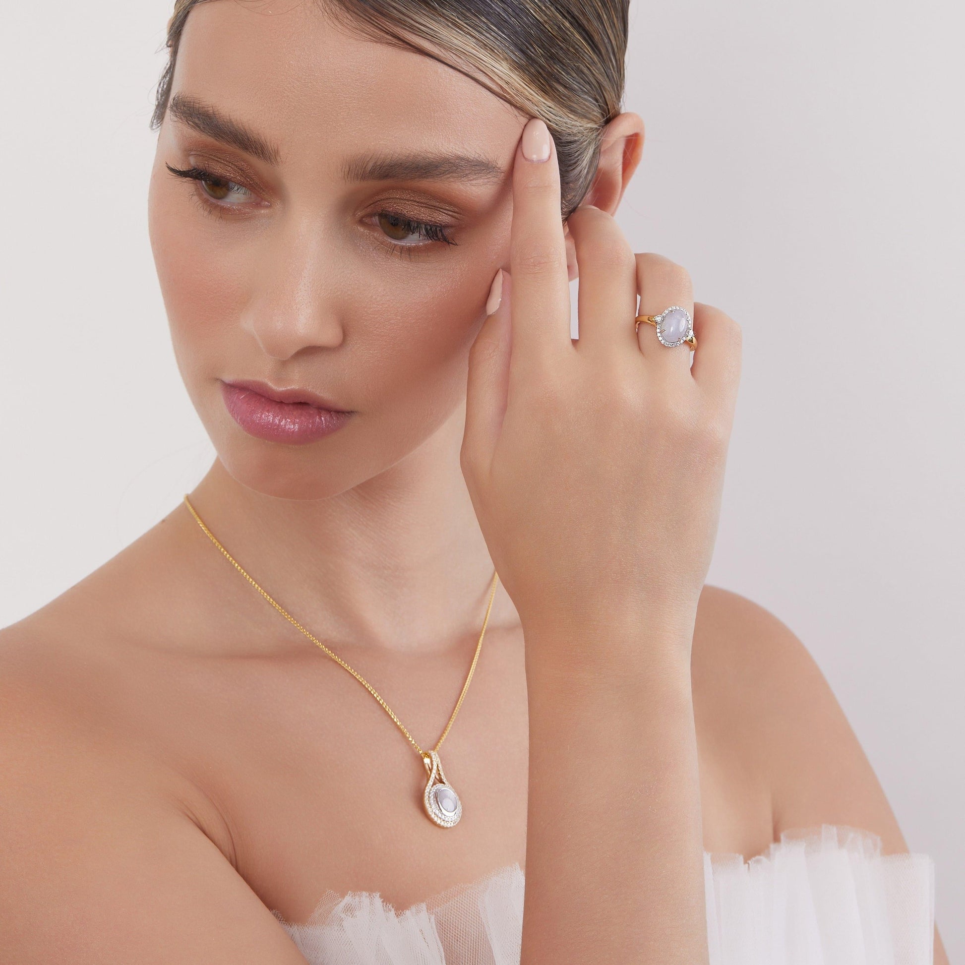 Double Halo Star Sapphire Pendant - Rosendorff Diamond Jewellers