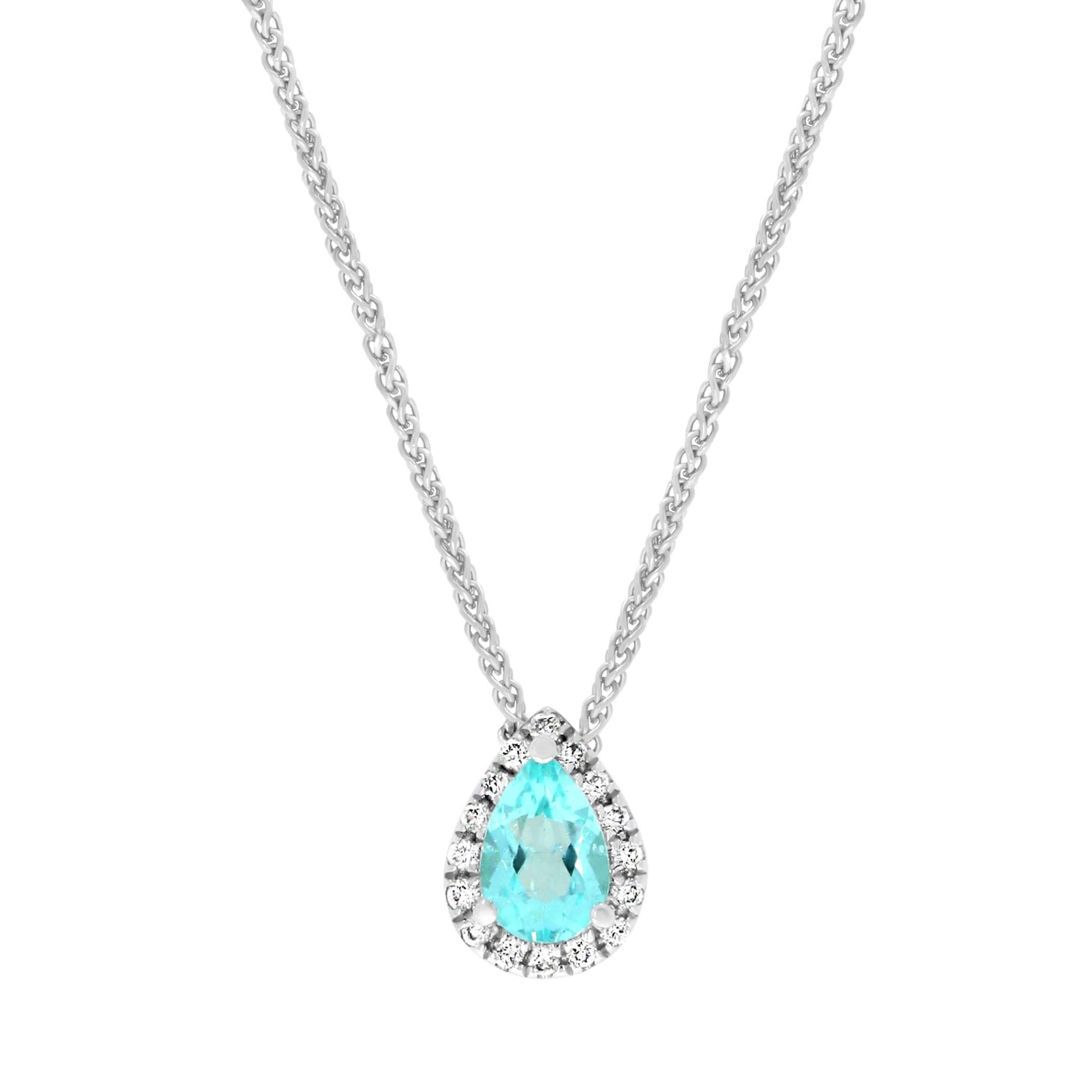 Paraiba Tourmaline and Diamond Pendant - Rosendorff Diamond Jewellers