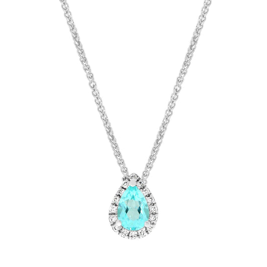 Paraiba Tourmaline and Diamond Pendant - Rosendorff Diamond Jewellers