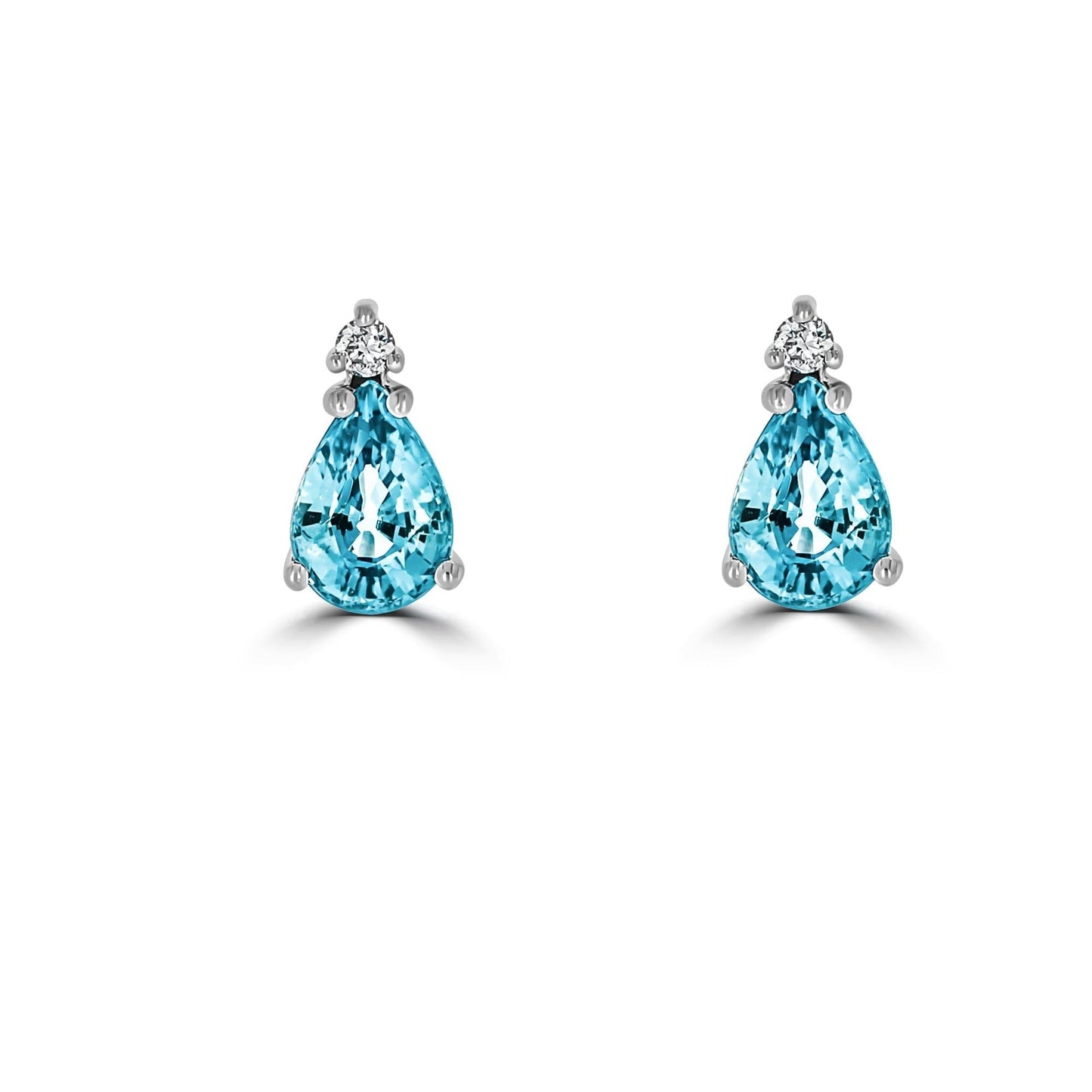 Aquamarine Diamond Stud Earrings - Rosendorff Diamond Jewellers