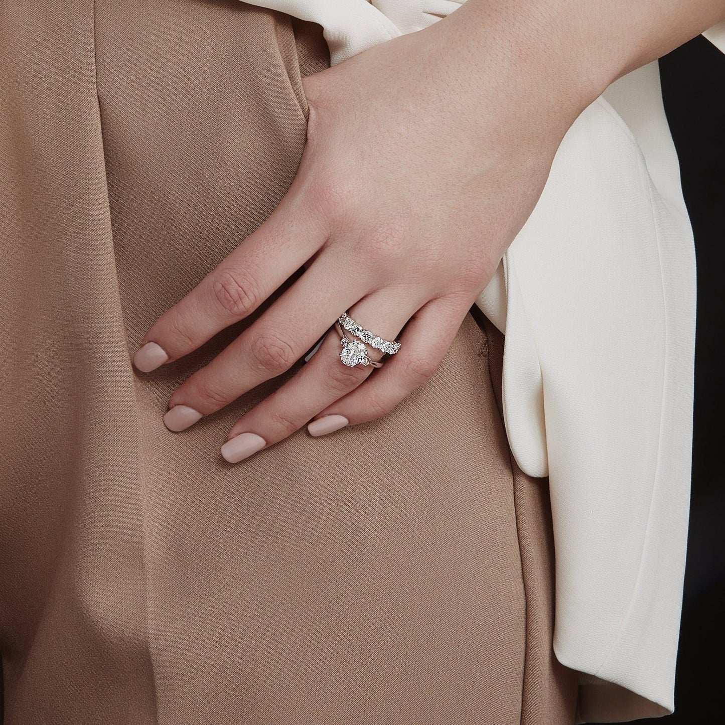 Oval Diamond Trilogy Engagement Ring - Rosendorff Diamond Jewellers