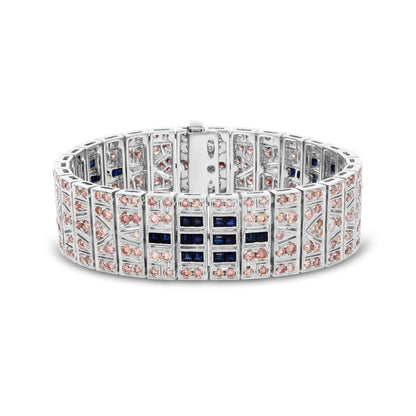 Argyle Pink Diamond & Sapphire Cuff - Rosendorff Diamond Jewellers
