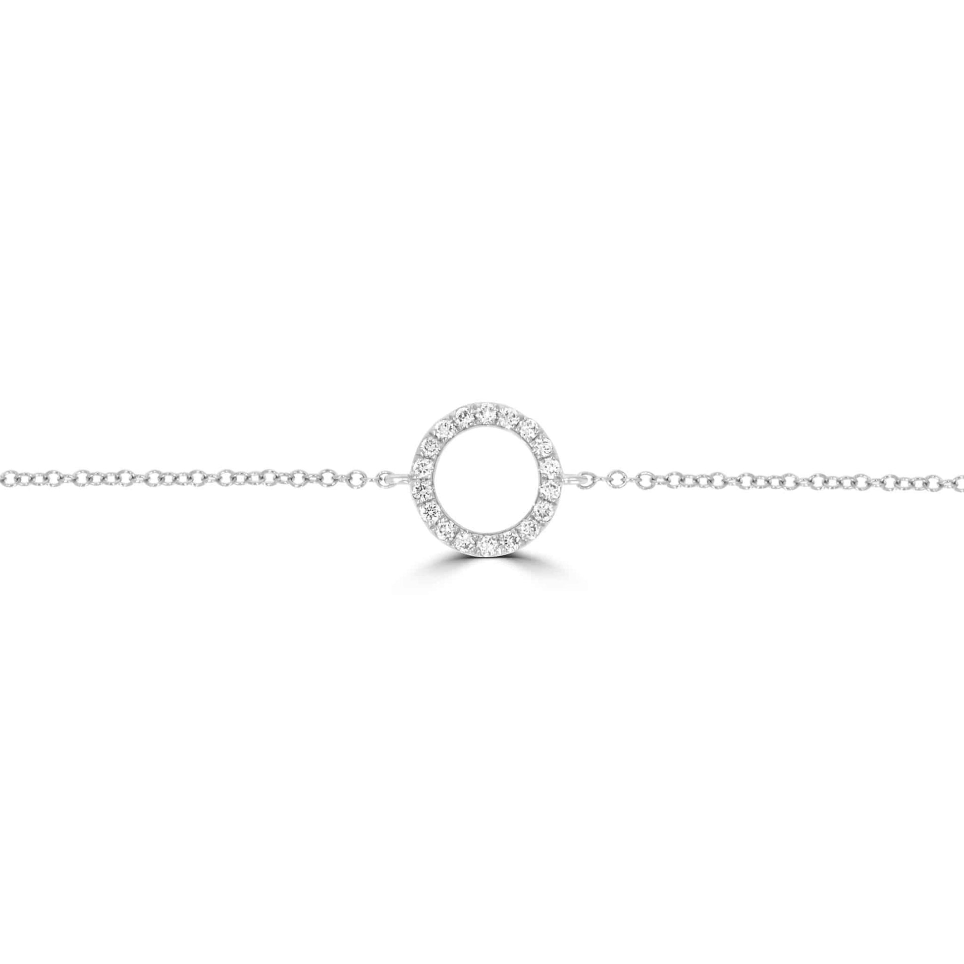 White Gold Large Circle of Life Bracelet - Rosendorff Diamond Jewellers