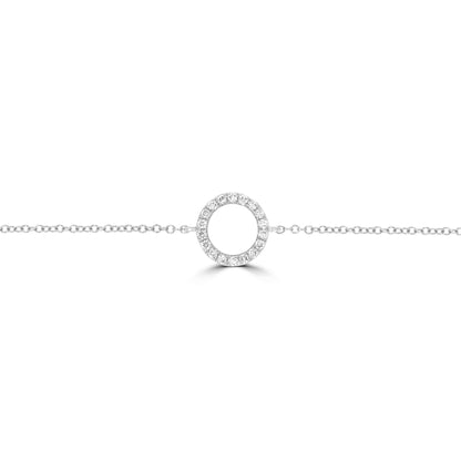 White Gold Large Circle of Life Bracelet - Rosendorff Diamond Jewellers