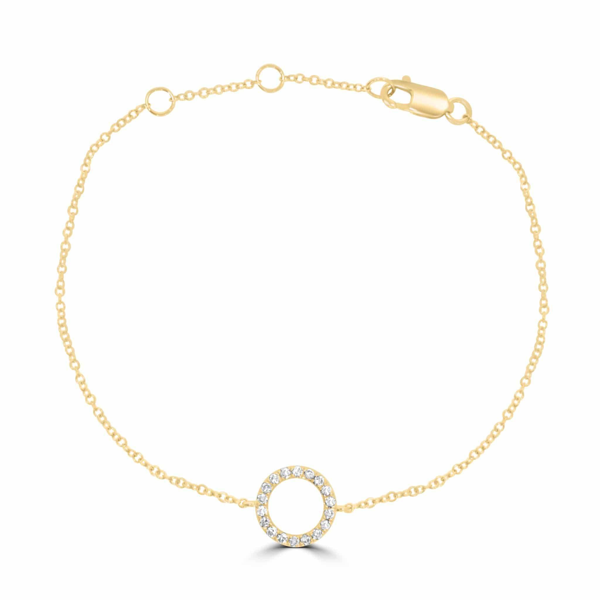 Yellow Gold Large Circle of Life Bracelet - Rosendorff Diamond Jewellers