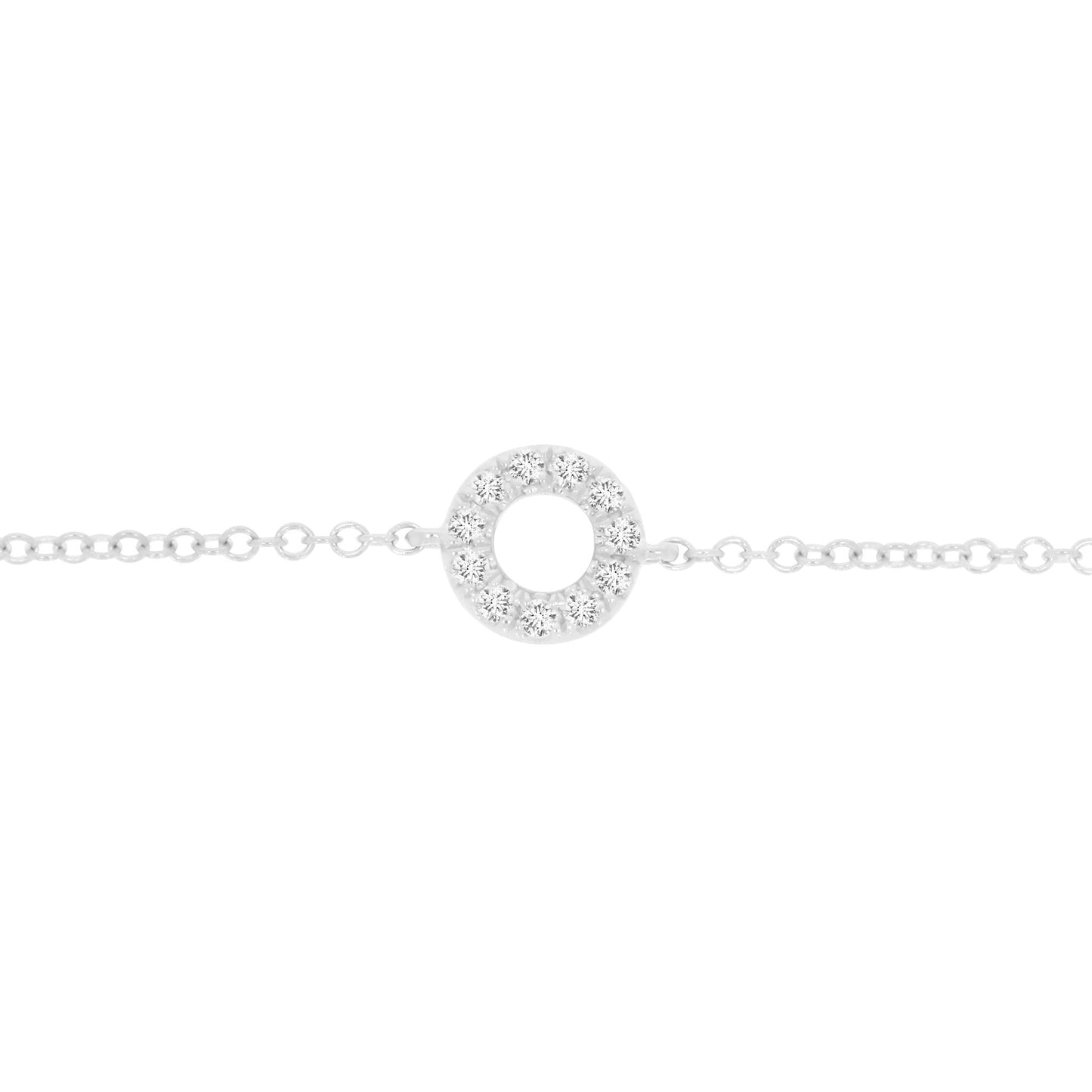 White Gold Small Circle Life Bracelet - Rosendorff Diamond Jewellers