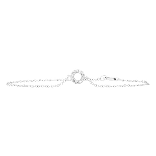 White Gold Small Circle Life Bracelet - Rosendorff Diamond Jewellers