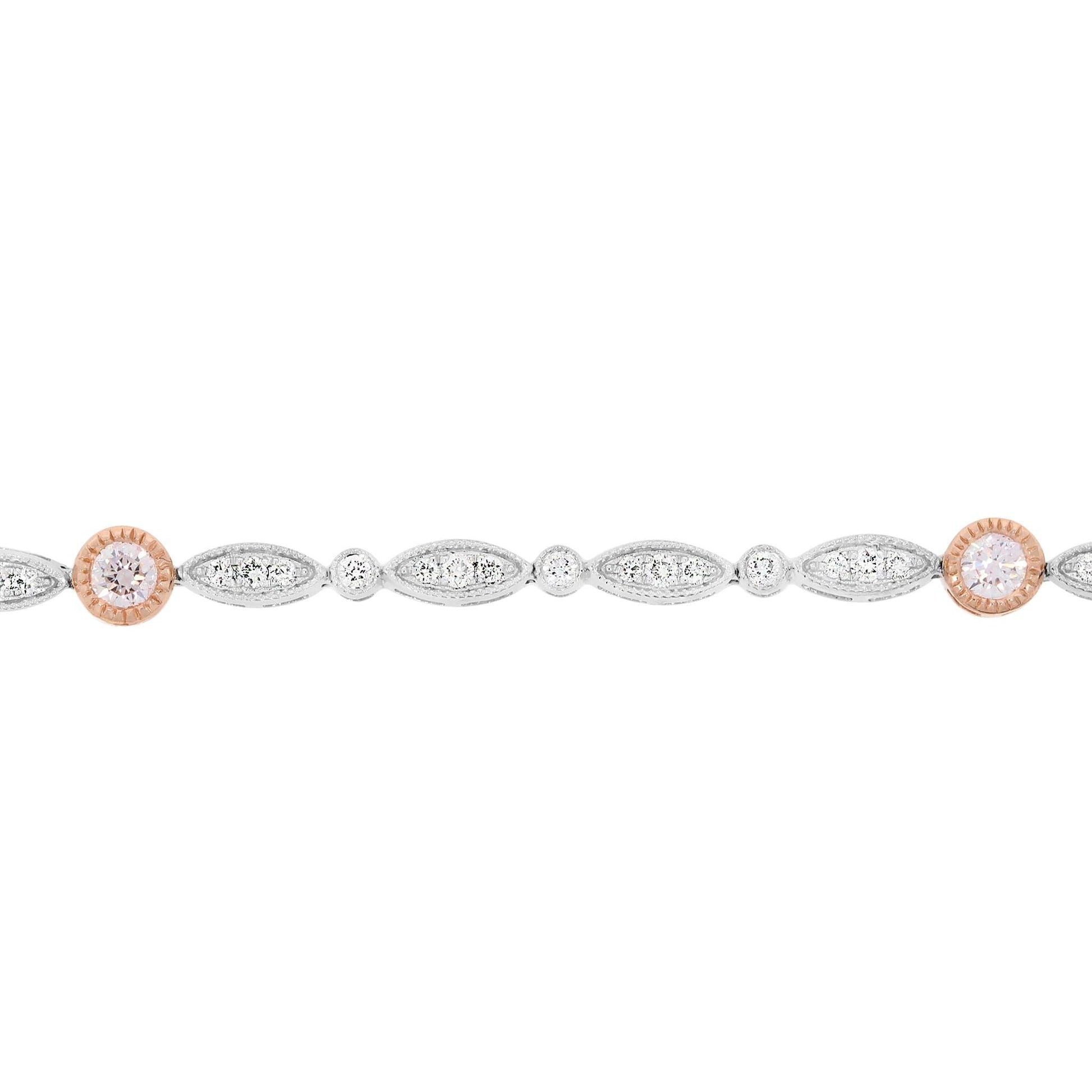 Antique Pink Argyle Diamond Bracelet - Rosendorff Diamond Jewellers