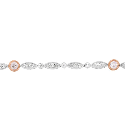 Antique Pink Argyle Diamond Bracelet - Rosendorff Diamond Jewellers
