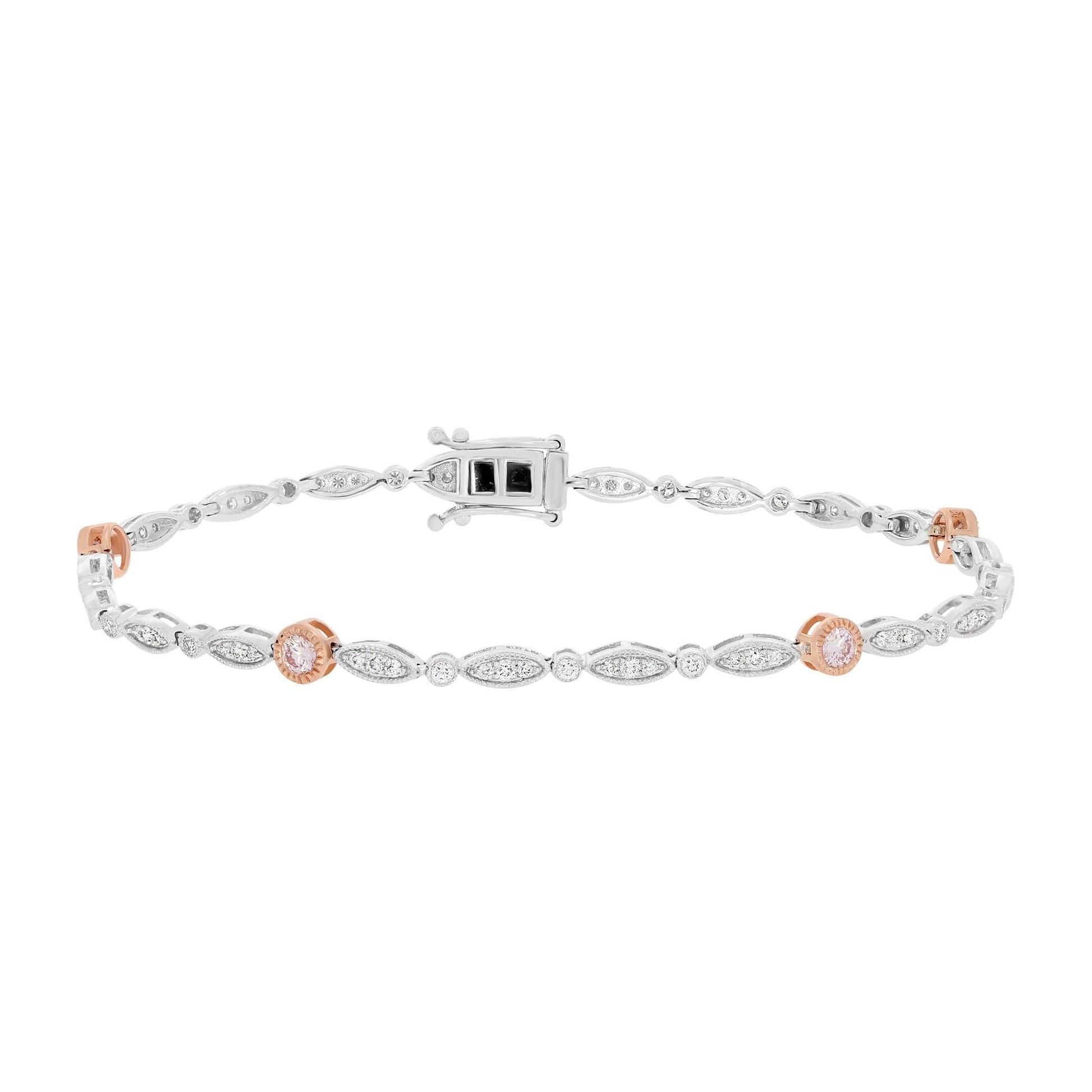 Antique Pink Argyle Diamond Bracelet - Rosendorff Diamond Jewellers