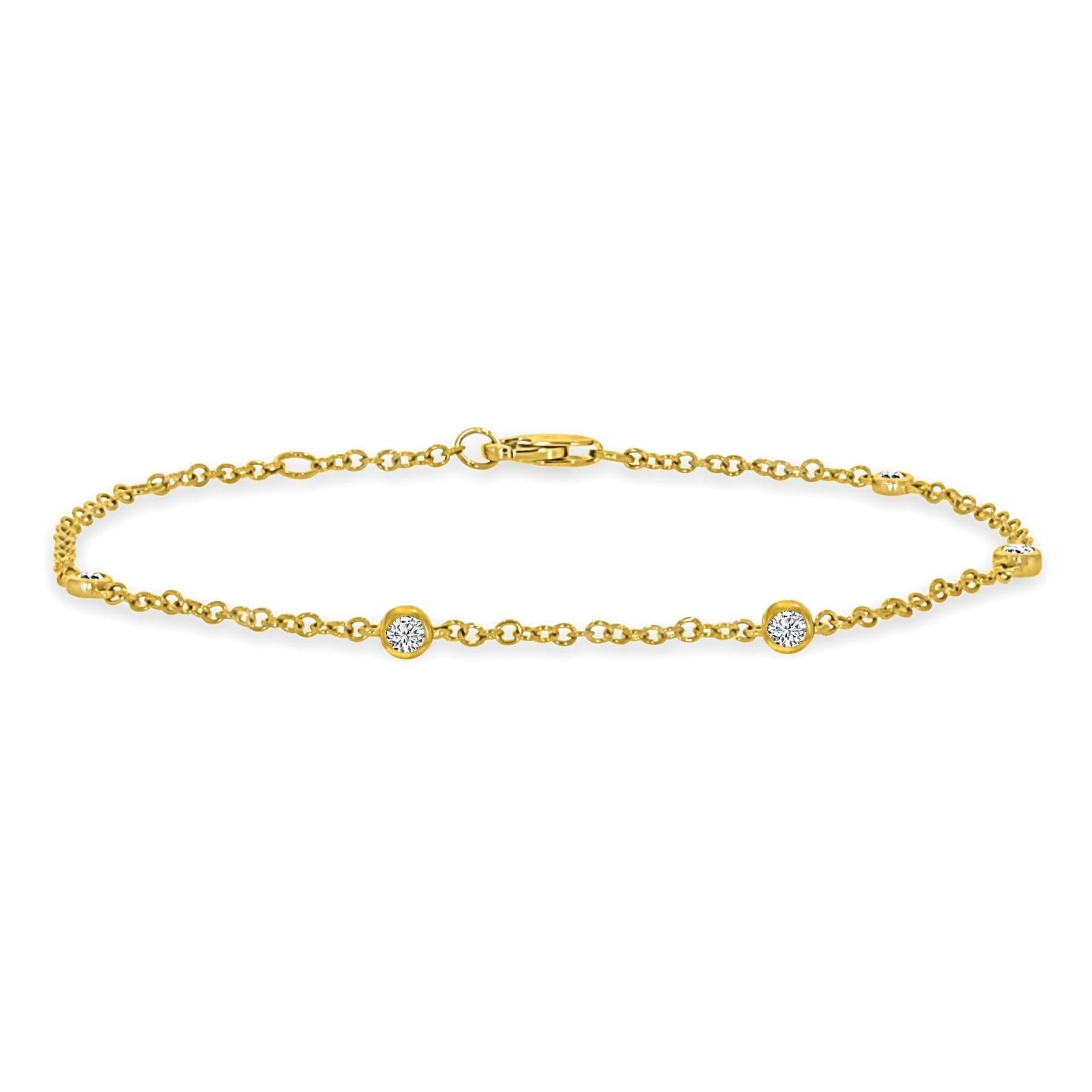 Diamond By The Yard Bracelet 0.17ct | Yellow Gold - Rosendorff Diamond Jewellers
