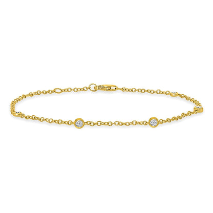Diamond By The Yard Bracelet 0.17ct | Yellow Gold - Rosendorff Diamond Jewellers