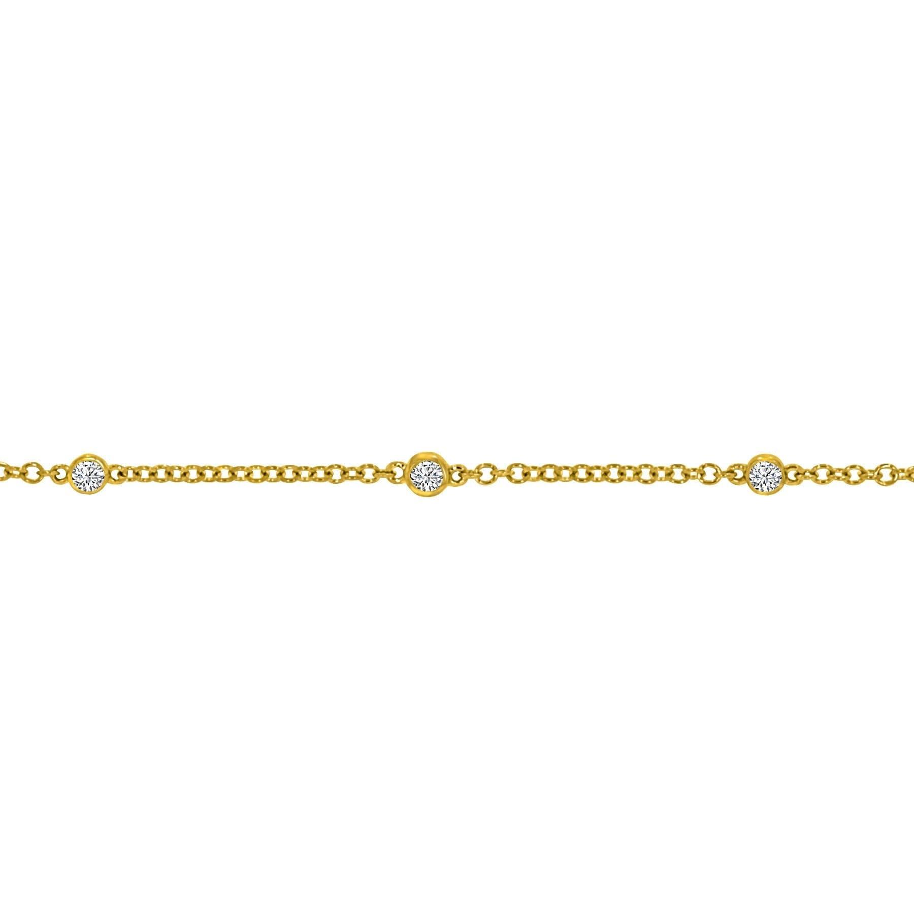 Diamond By The Yard Bracelet 0.17ct | Yellow Gold - Rosendorff Diamond Jewellers