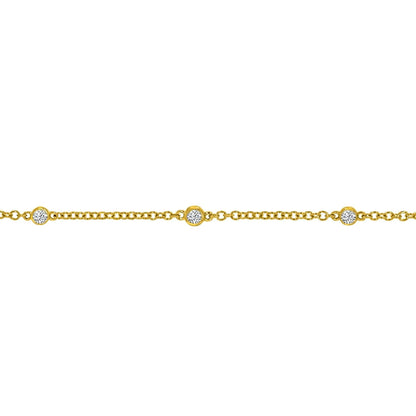 Diamond By The Yard Bracelet 0.17ct | Yellow Gold - Rosendorff Diamond Jewellers