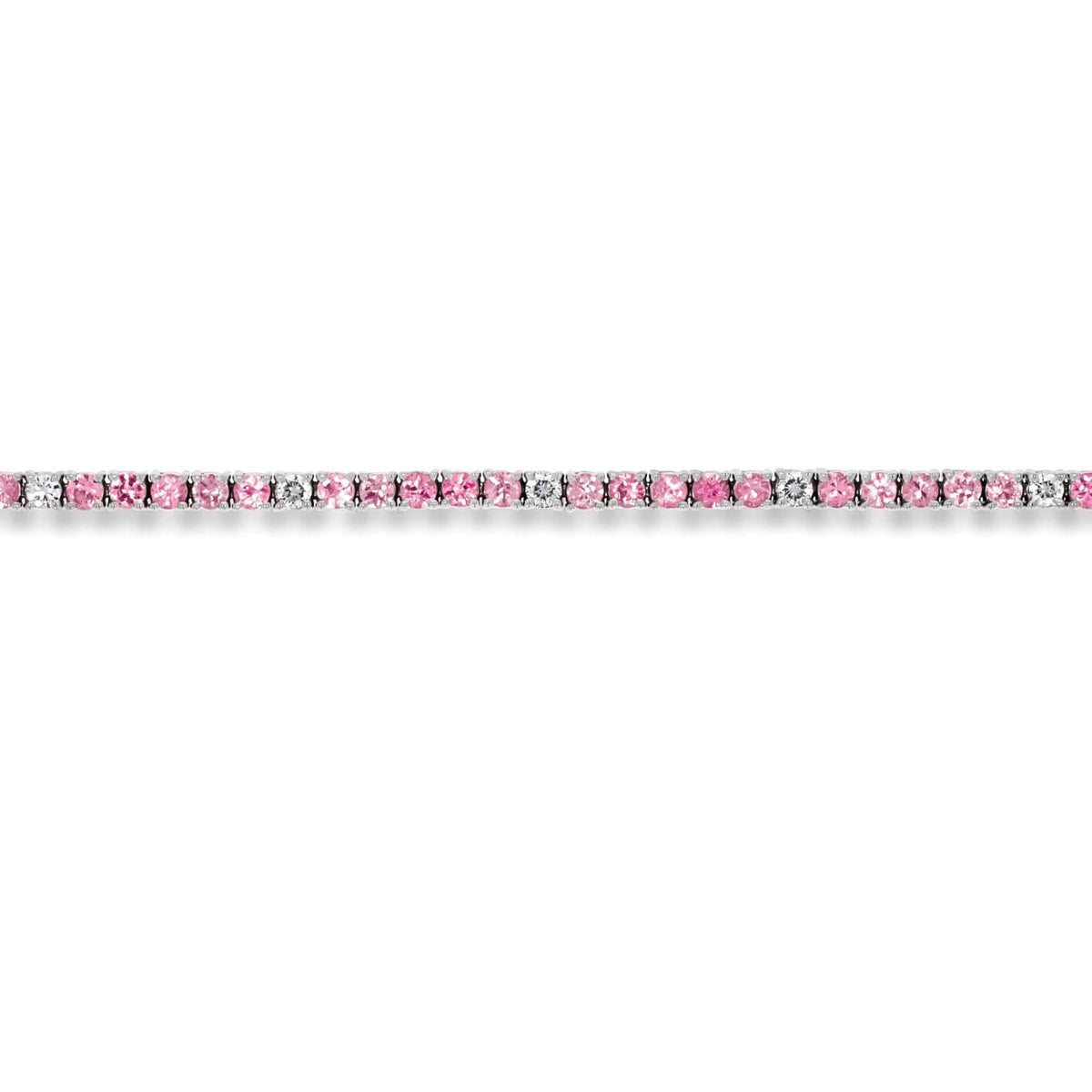 Pink Sapphire & Diamond Bracelet | White Gold - Rosendorff Diamond Jewellers