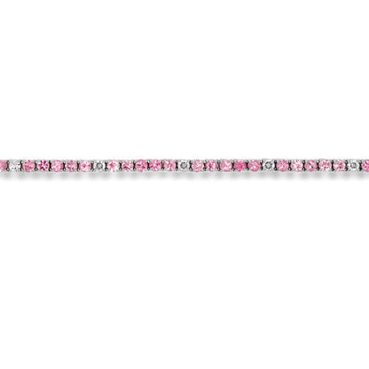 Pink Sapphire & Diamond Bracelet | White Gold - Rosendorff Diamond Jewellers