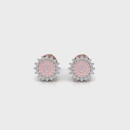 Eminence Pinks Sunflower earrings