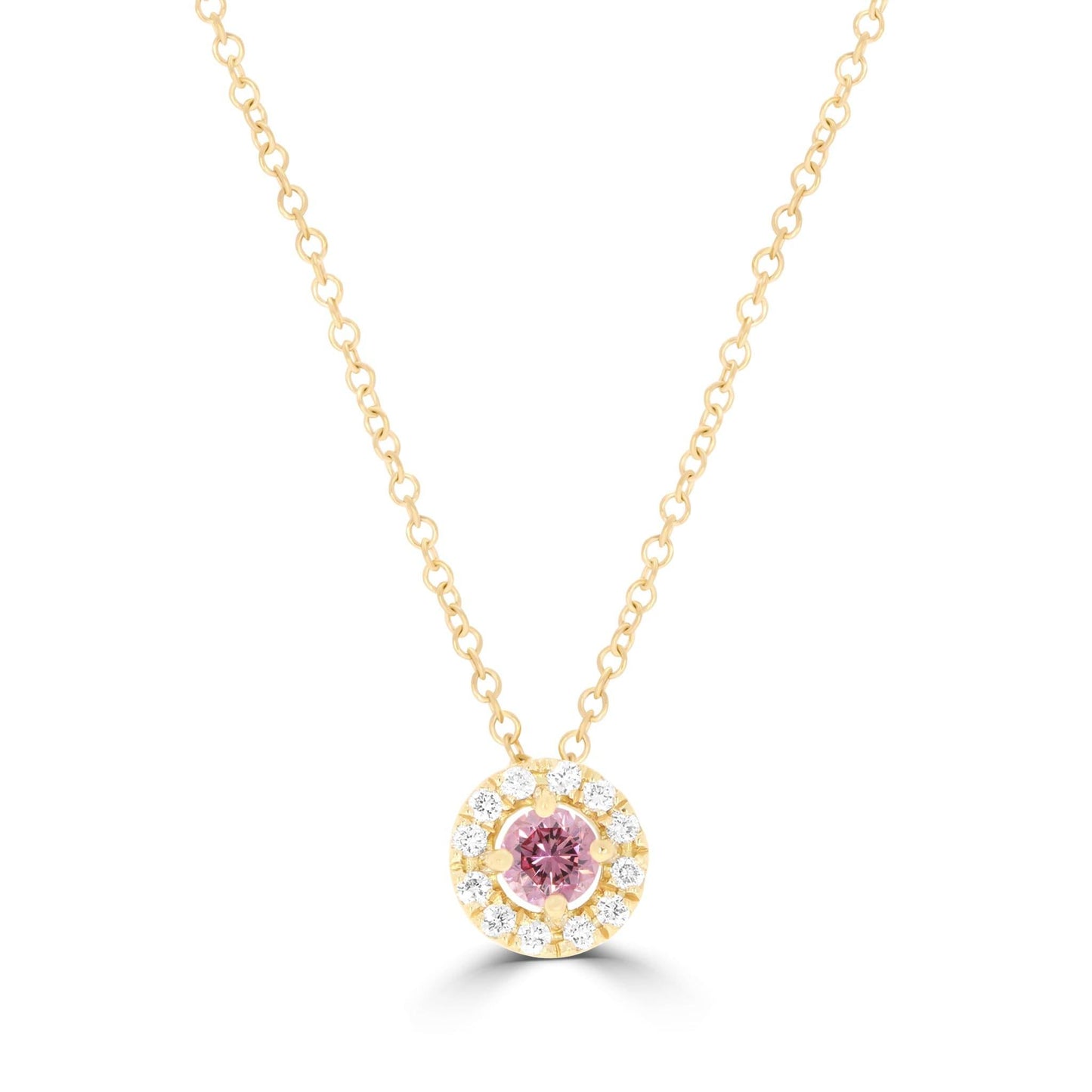 Fancy Vivid Purplish Pink Diamond Pendant - Rosendorff Diamond Jewellers