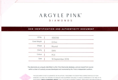 Argyle Pink Champagne Diamond PCE SI 0.10ct Loose - Rosendorff Diamond Jewellers