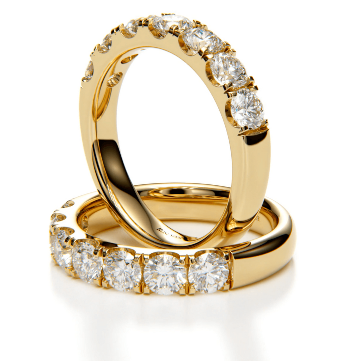 Scalloped 7 Stone Diamond Bands