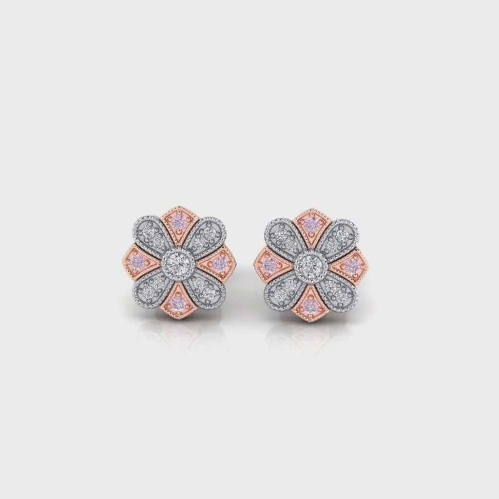 Eminence Pinks Vintage Earrings - Rosendorff Diamonds