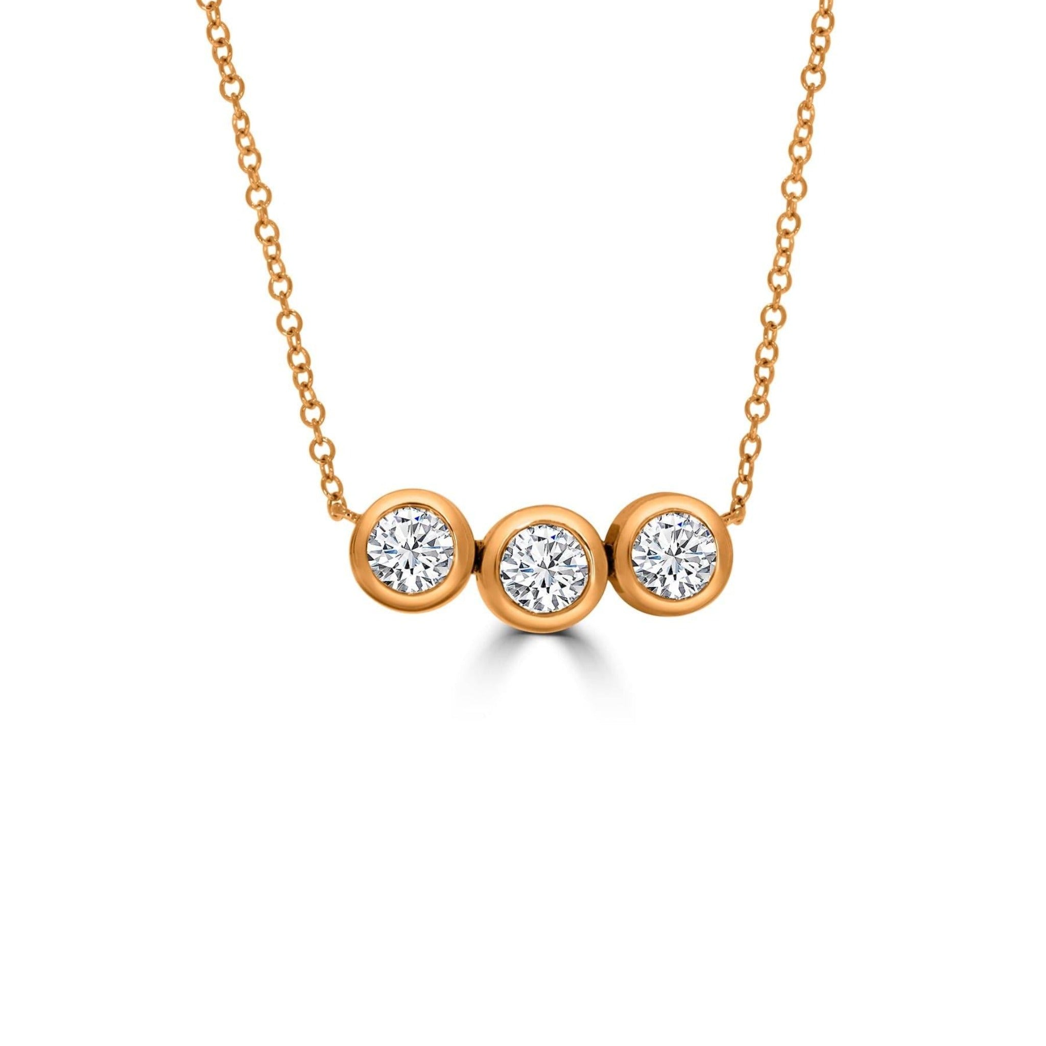 1/5 CTW Diamond XO Trilogy Pendant Necklace set in 925 Sterling Silver –  Fifth and Fine
