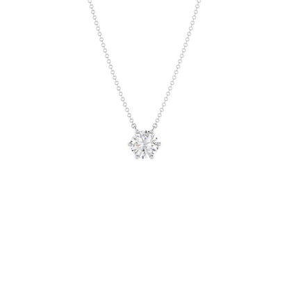 Solitaire Diamond 0.30ct 6 Claw Pendants