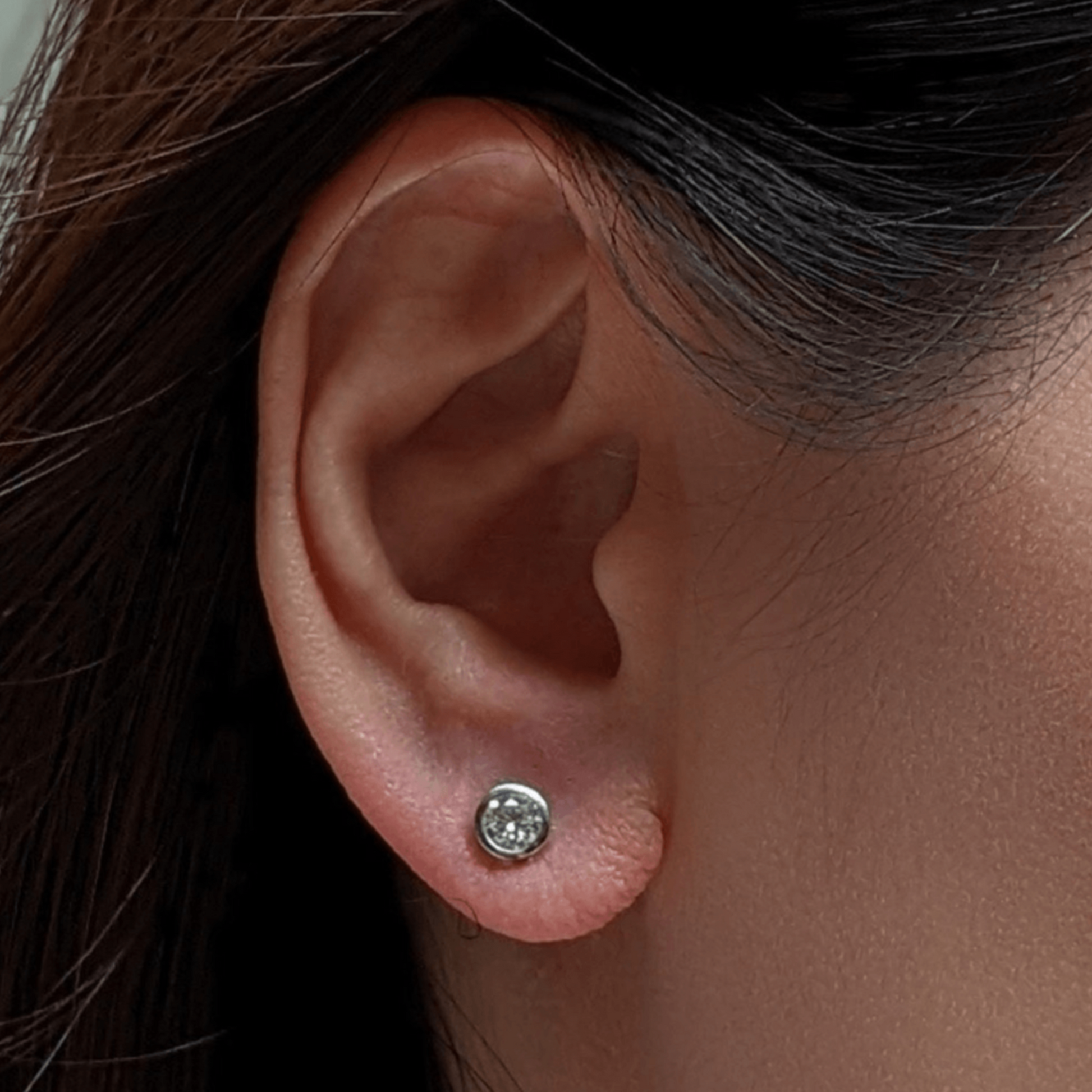 Bezel Diamond Stud Earrings 0.60tcw - Rosendorff Diamond Jewellers