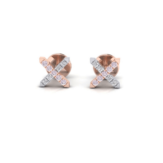 Eminence Pinks Diamond Cross Earrings - Rosendorff Diamond Jewellers