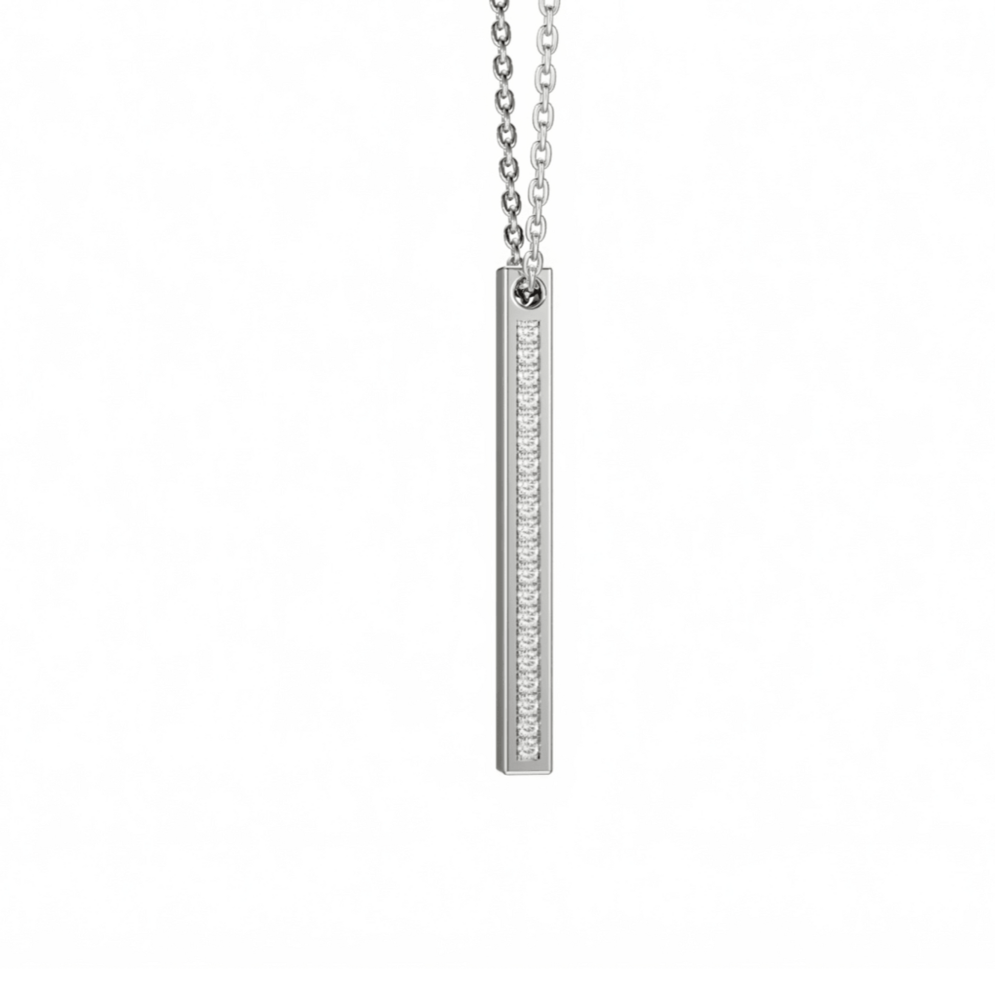 Diamond horizontal best sale bar pendant necklace