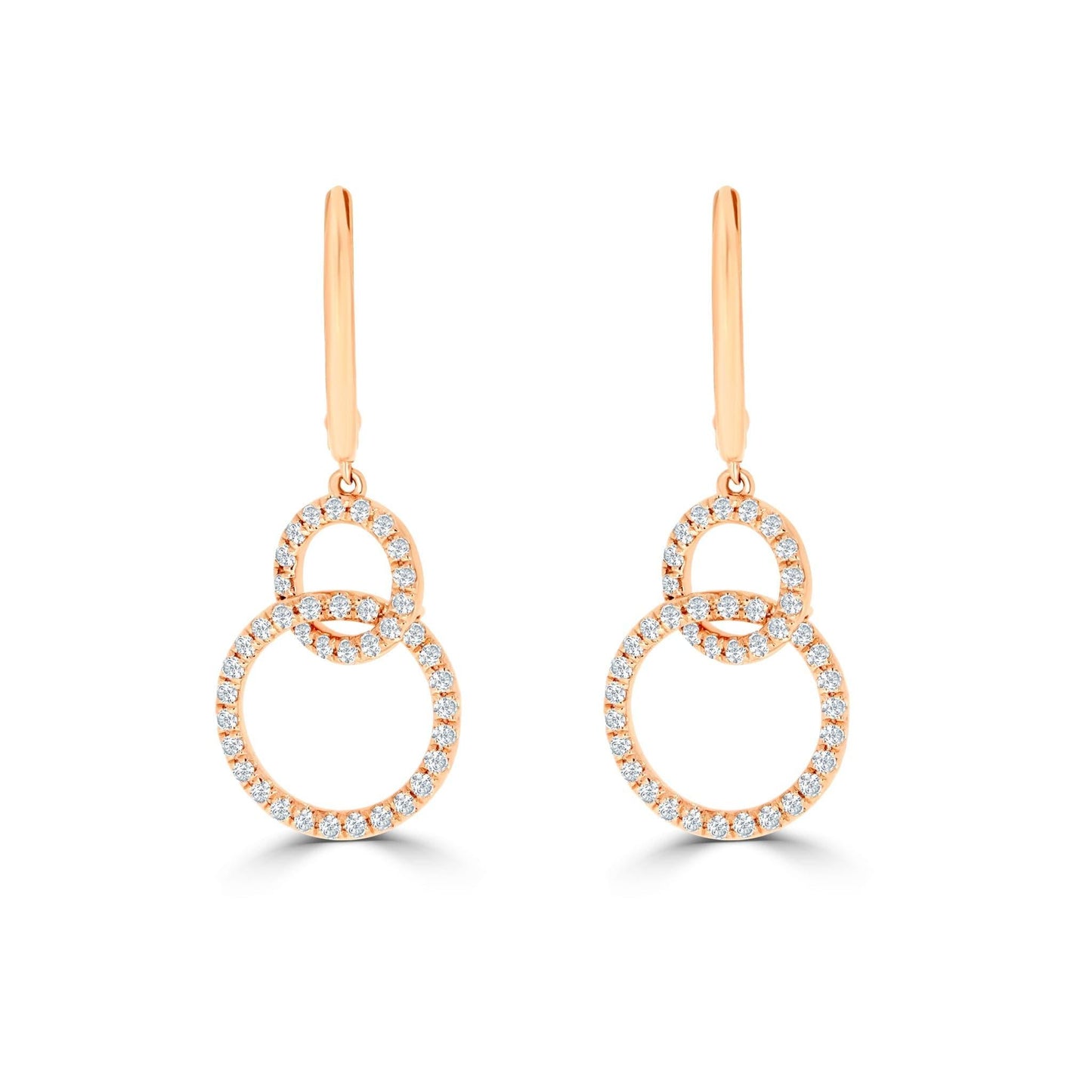 Circle of Life Links Drop Earrings in Rose Gold - Rosendorff Diamond Jewellers