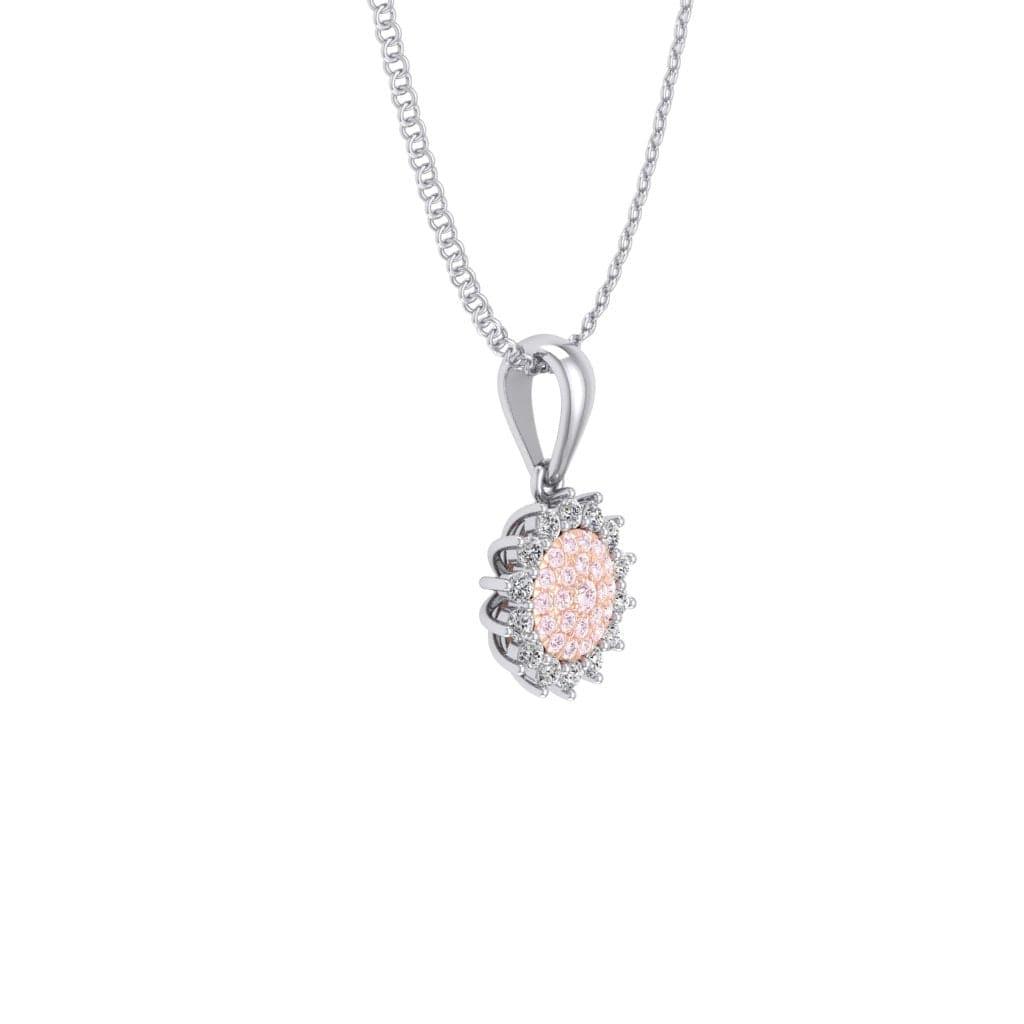 Eminence Pinks Diamond Sunflower Pendant | White Gold - Rosendorff Diamond Jewellers