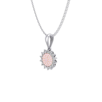 Eminence Pinks Diamond Sunflower Pendant | White Gold - Rosendorff Diamond Jewellers