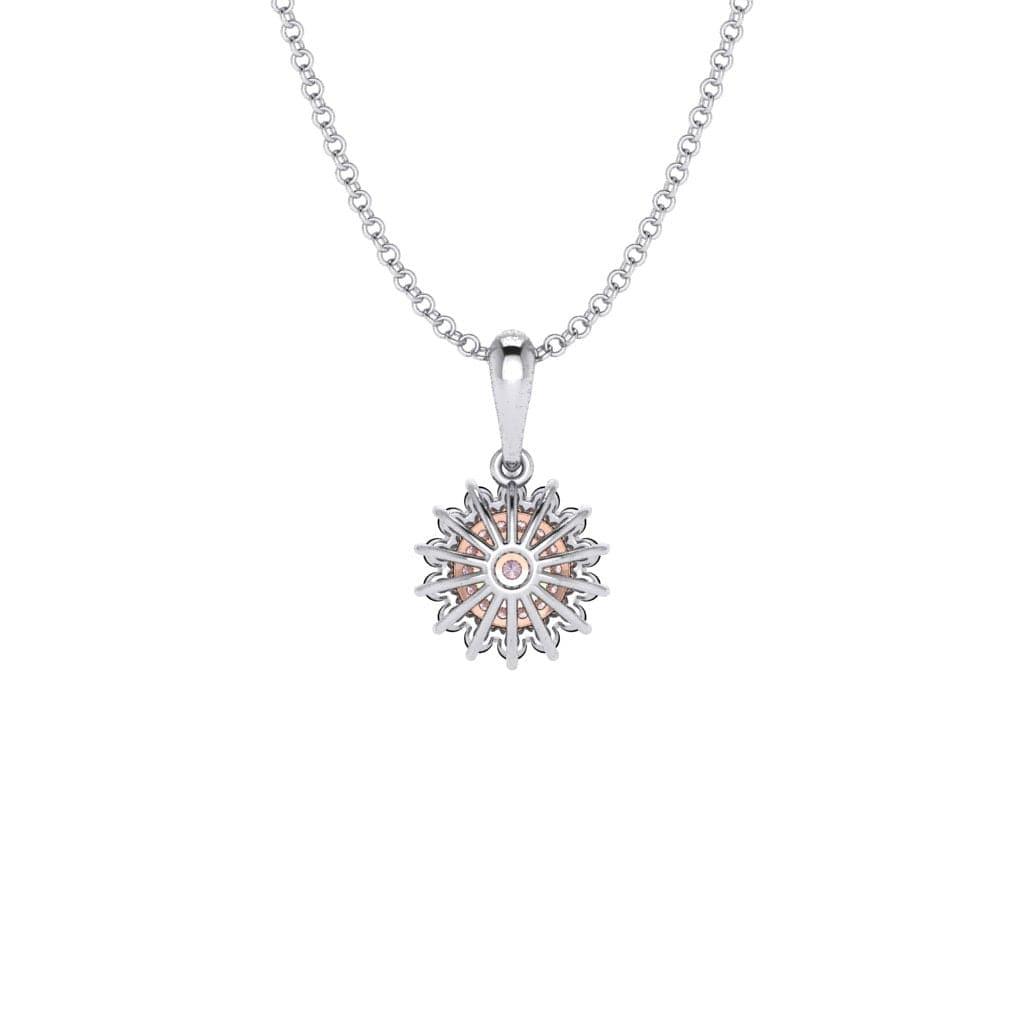 Eminence Pinks Diamond Sunflower Pendant | White Gold - Rosendorff Diamond Jewellers