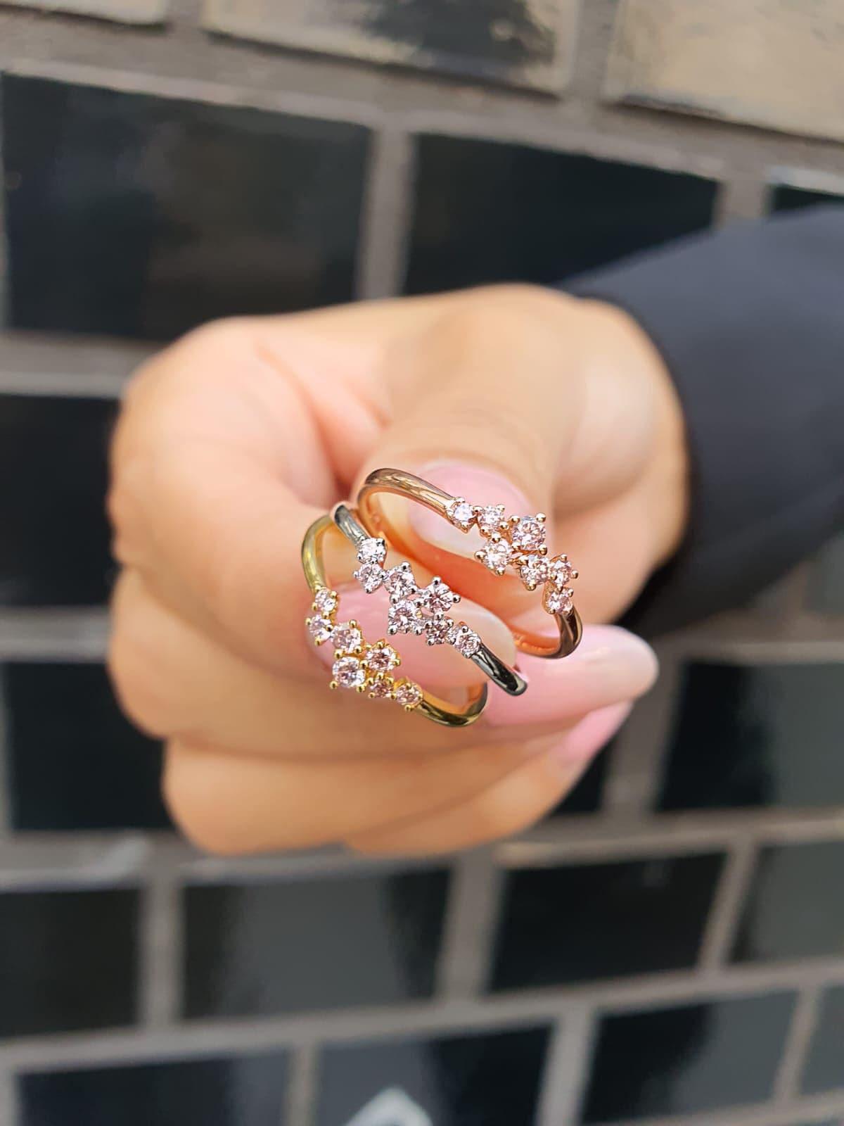 Eminence Pinks Scattered Diamond Ring RG - Rosendorff Diamond Jewellers