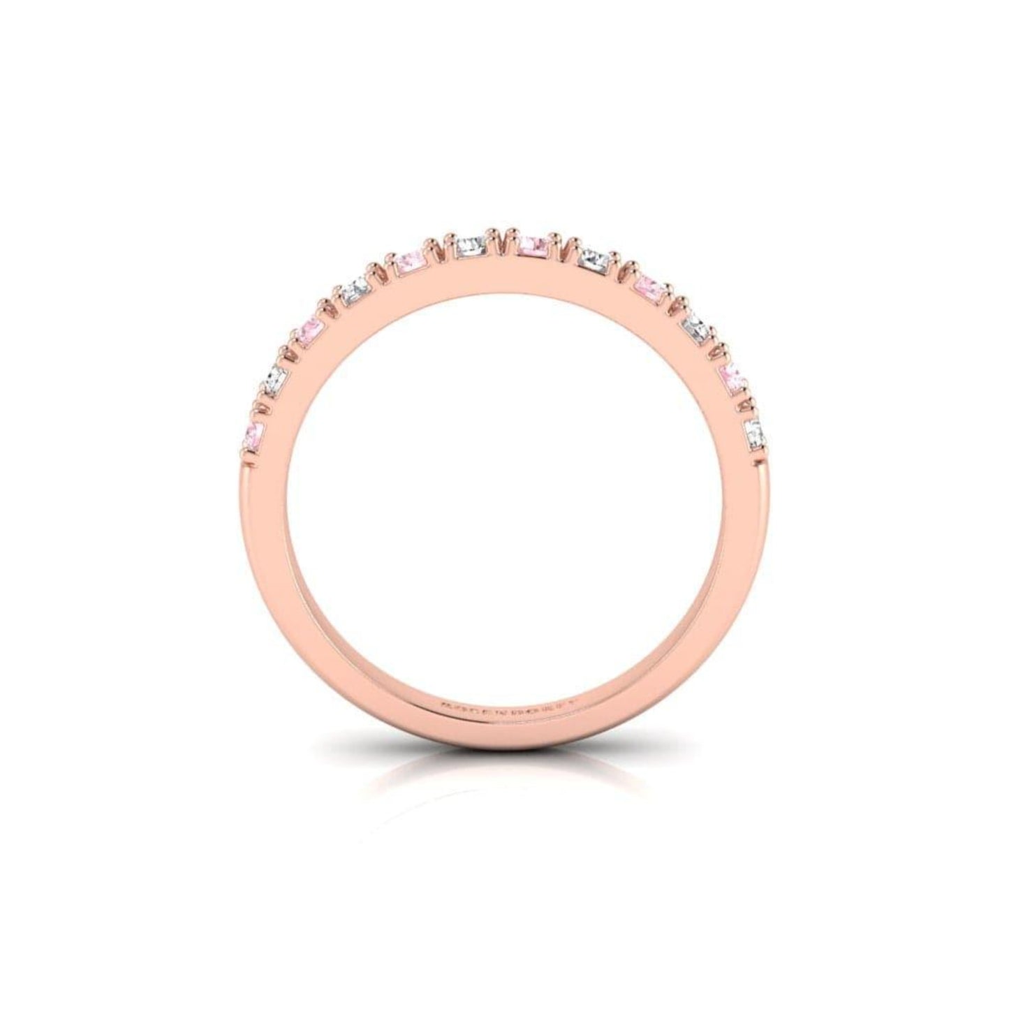 Eminence Alternating Pink & White Diamond Ring - Rosendorff Diamond Jewellers