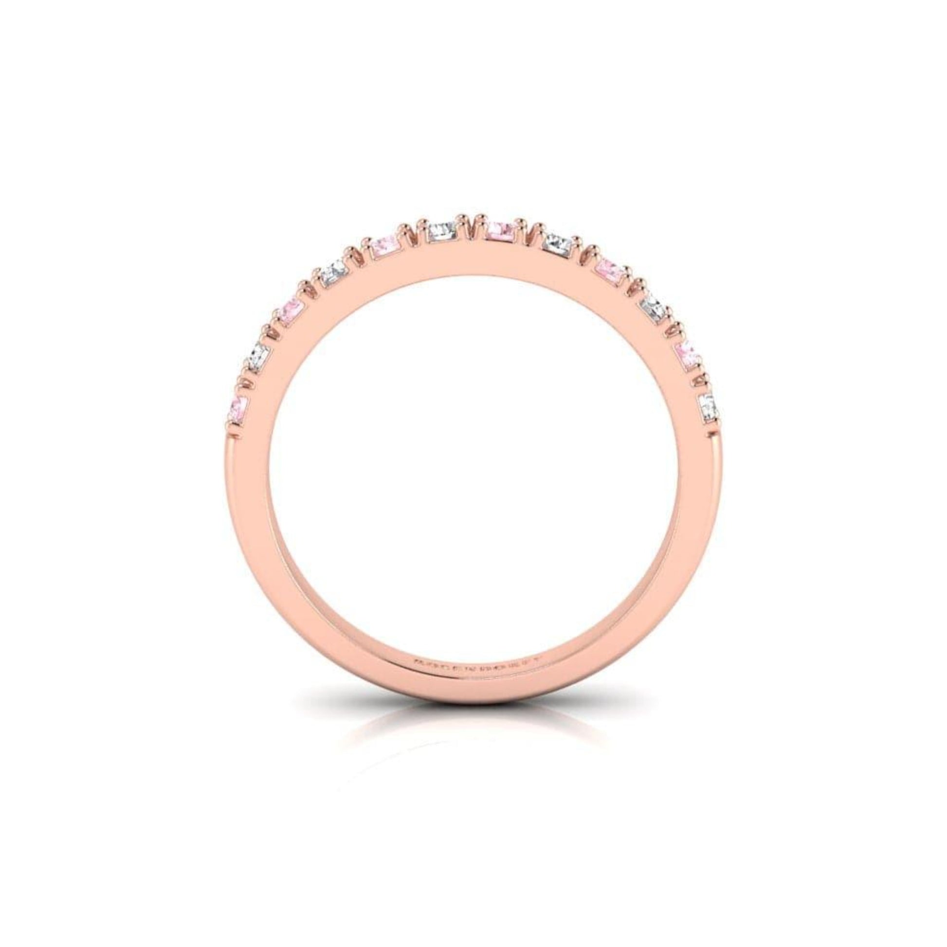 Eminence Alternating Pink & White Diamond Ring - Rosendorff Diamond Jewellers