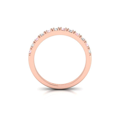 Eminence Alternating Pink & White Diamond Ring - Rosendorff Diamond Jewellers