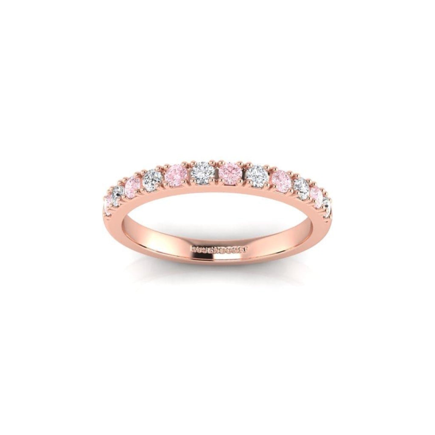 Eminence Alternating Pink & White Diamond Ring - Rosendorff Diamond Jewellers
