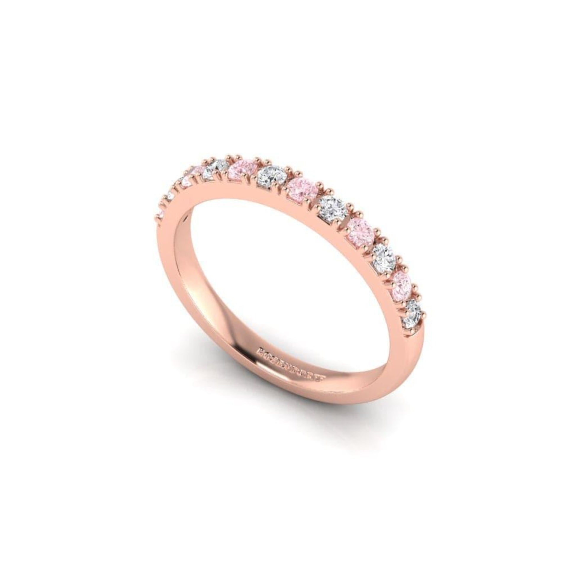 Eminence Alternating Pink & White Diamond Ring - Rosendorff Diamond Jewellers