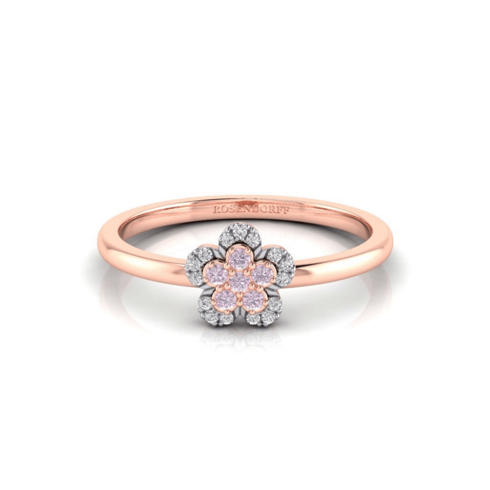 Eminence Pinks Diamond Flower Ring - Rosendorff Diamond Jewellers