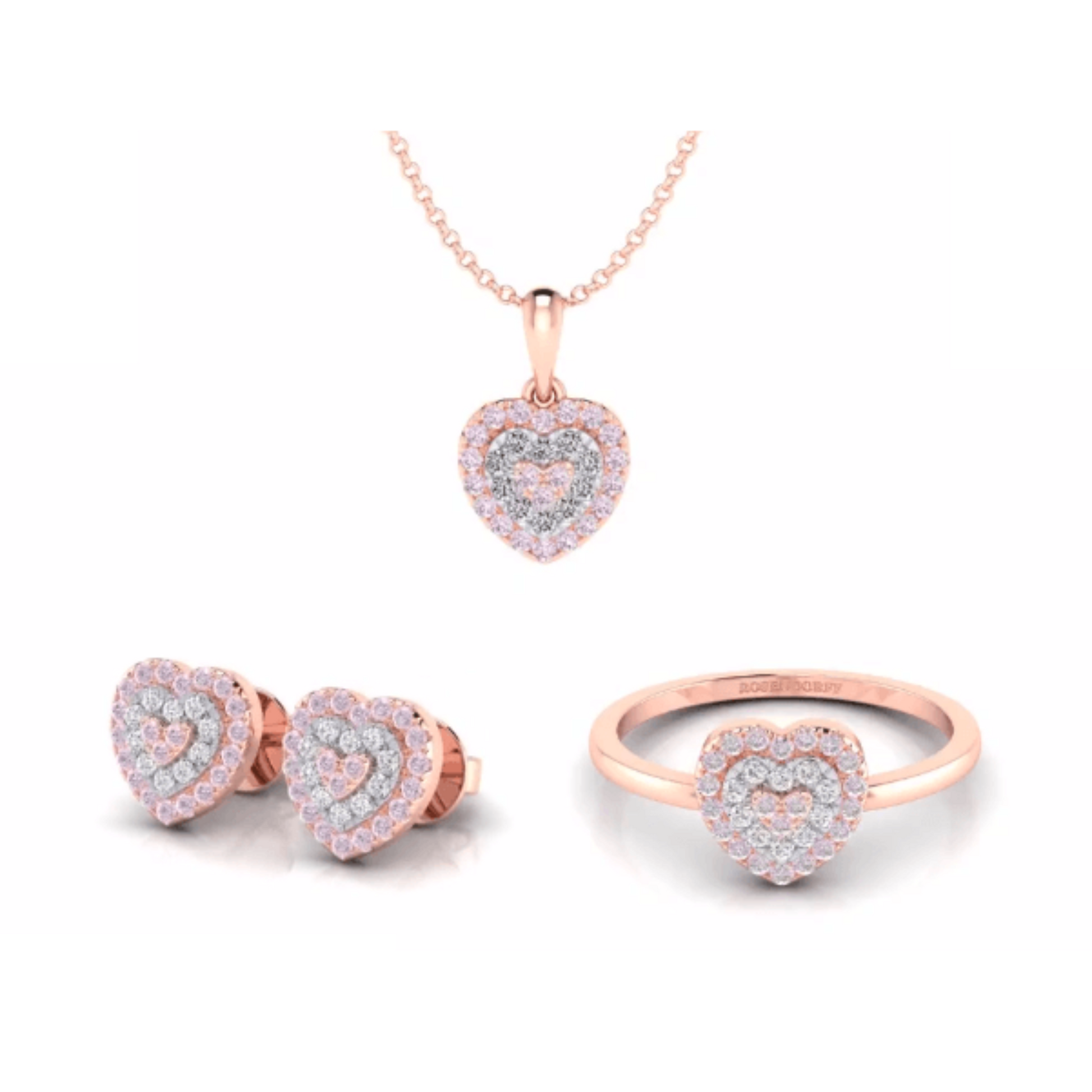 Eminence Pinks Diamond Heart Ring - Rosendorff Diamond Jewellers