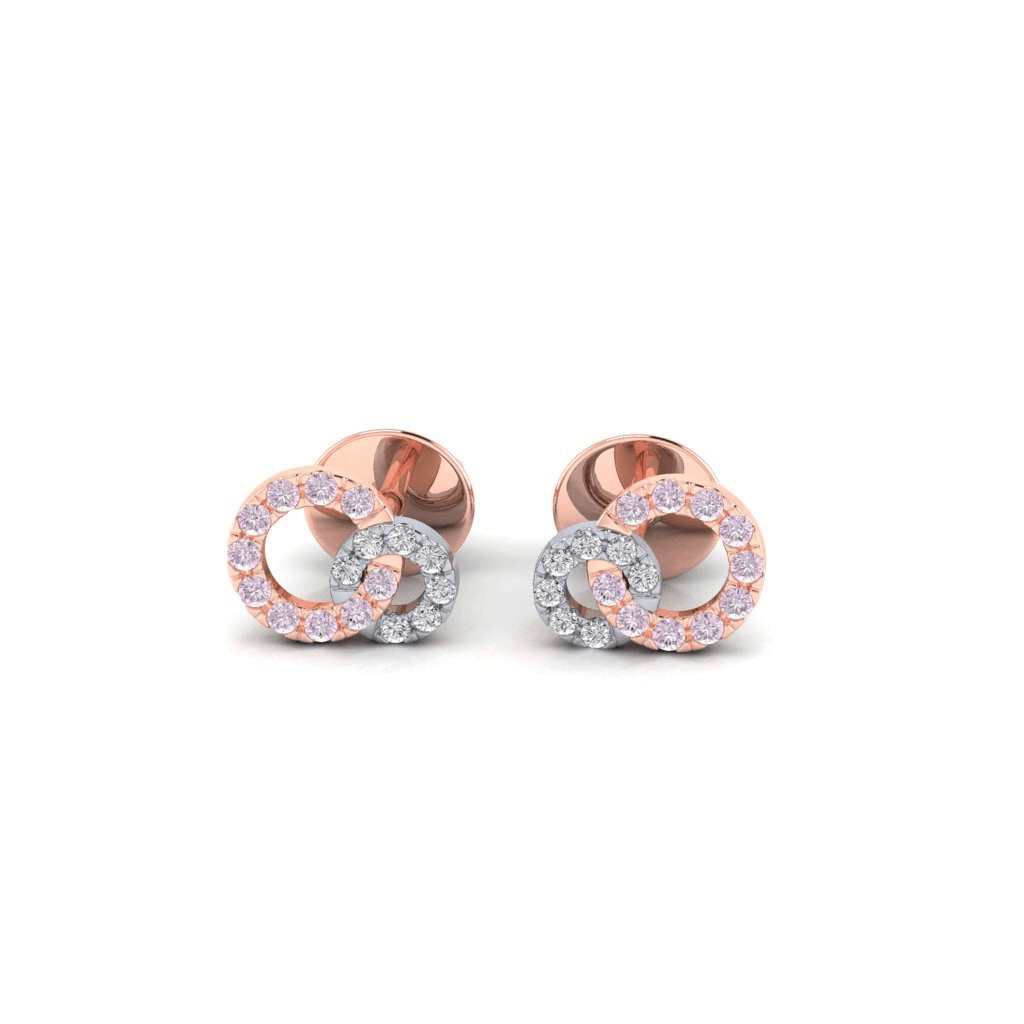 Eminence Pinks Interlocking Circles Earrings - Rosendorff Diamond Jewellers