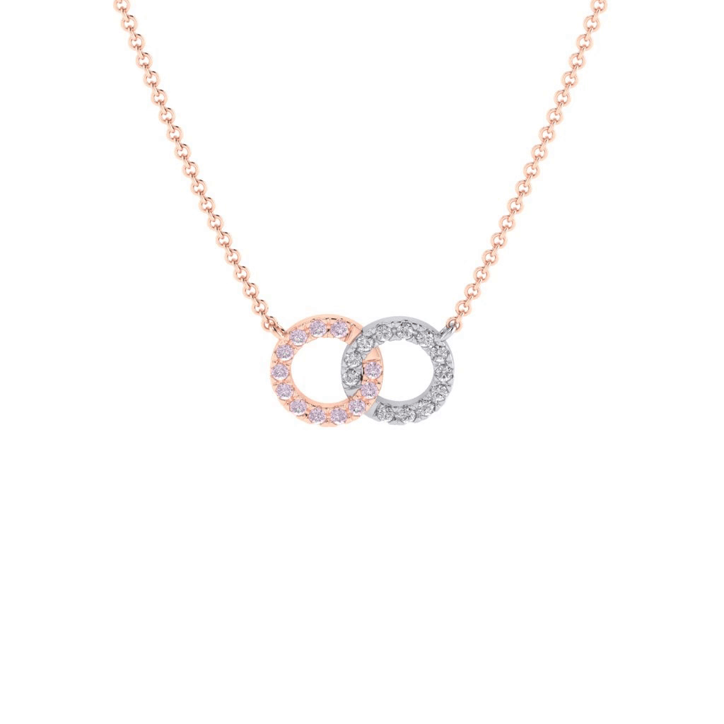 Eminence Pinks Interlocking Circles Pendant - Rosendorff Diamond Jewellers