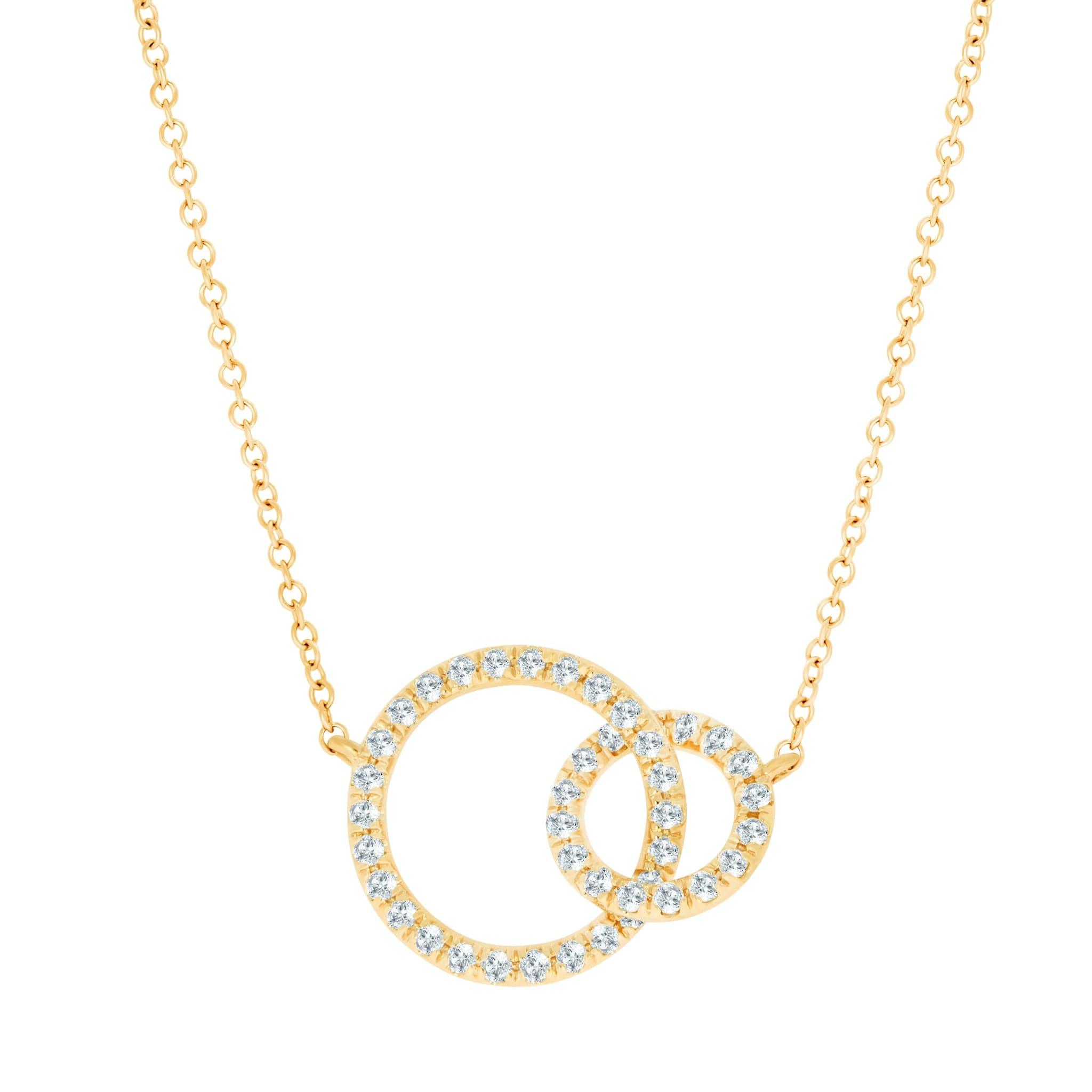 Gold Plated Necklace with Double Circle – Robin Retail
