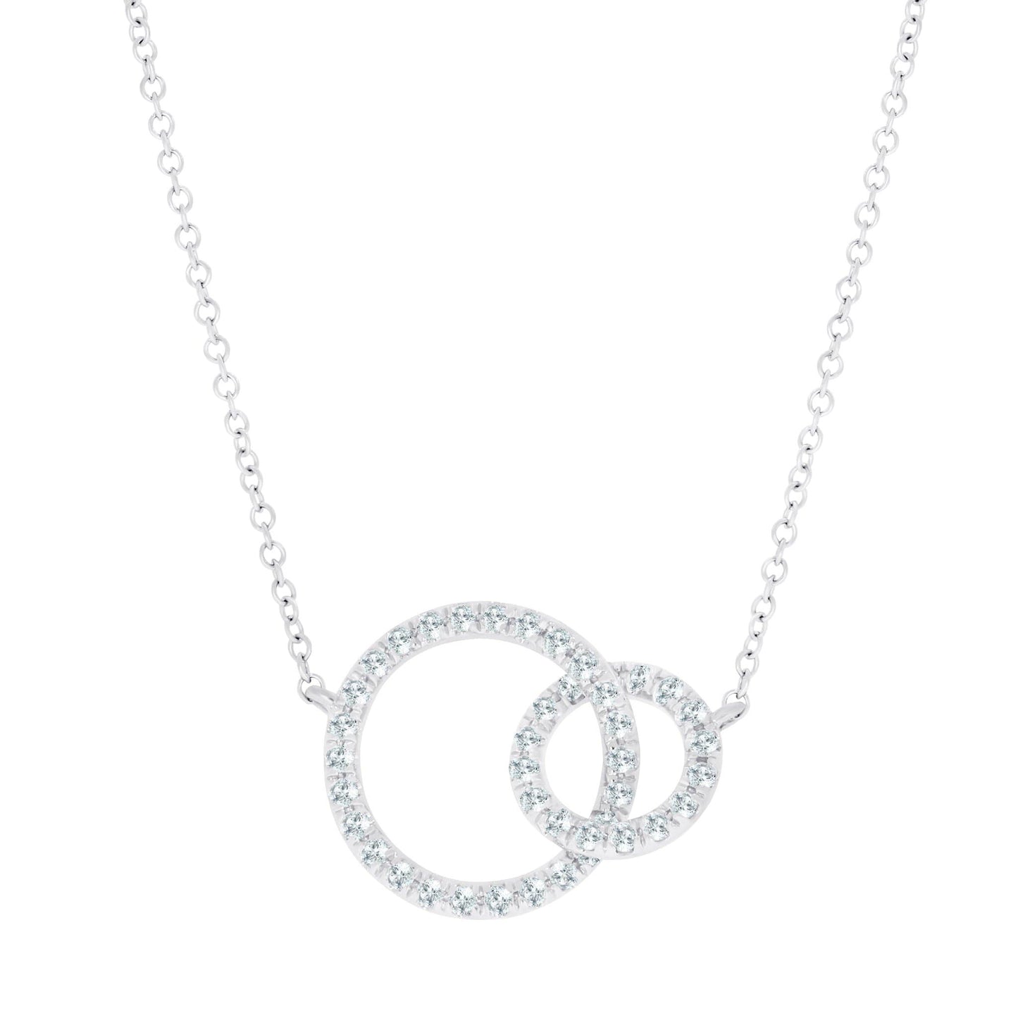 Double Circle of Life Necklace | White Gold - Rosendorff Diamond Jewellers